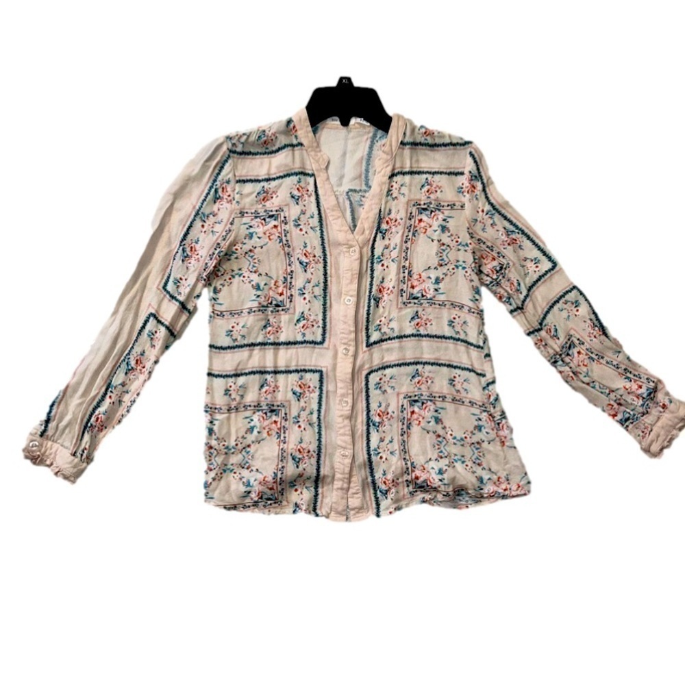 Boho “Blu pepper” handkerchief top size Small